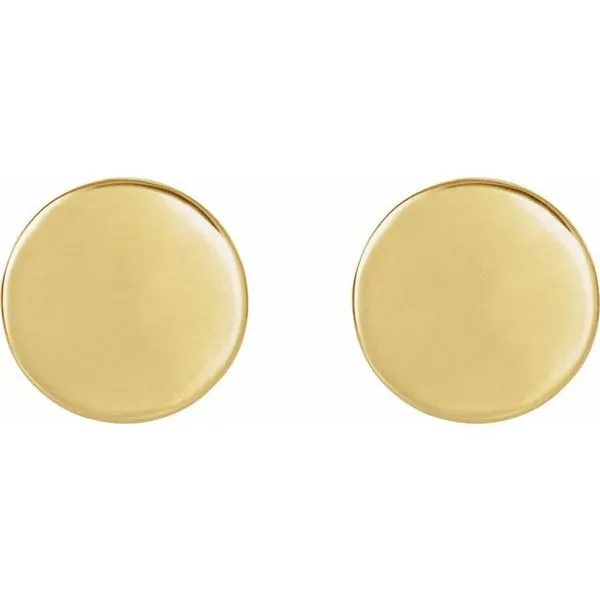 Engravable Disc Earrings Image 2 James & Williams Jewelers Berwyn, IL