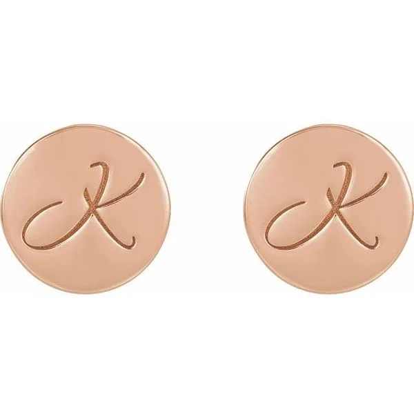 Engravable Disc Earrings Image 4 James & Williams Jewelers Berwyn, IL