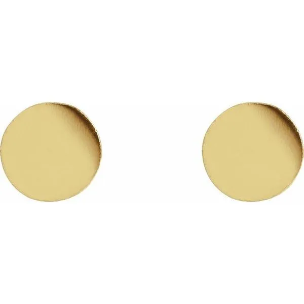 Engravable Disc Earrings Image 2 Long Jewelers Chesapeake, VA