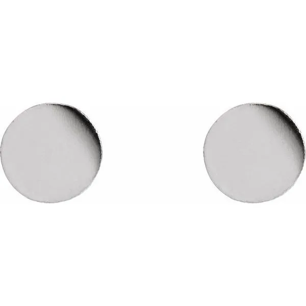 Engravable Disc Earrings Image 2 Long Jewelers Chesapeake, VA