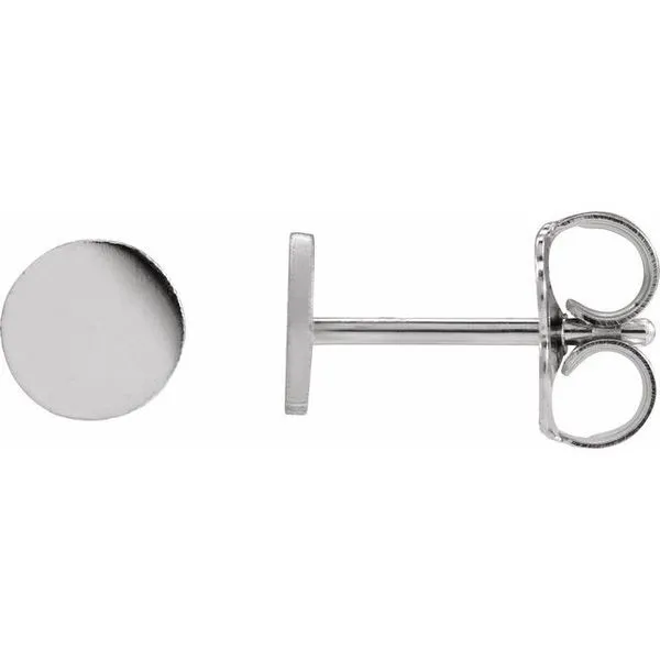 Engravable Disc Earrings Image 2 Hopman Jewelers Elkhart, IN