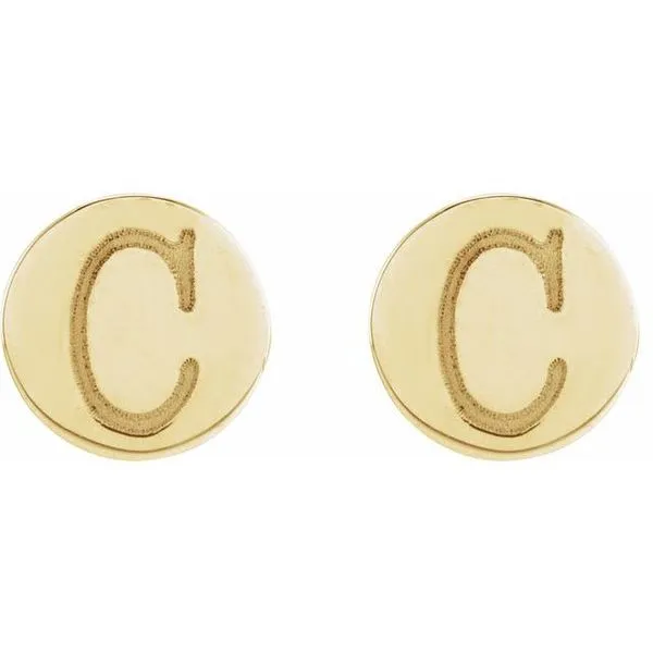 Engravable Disc Earrings Image 3 D'Errico Jewelry Scarsdale, NY