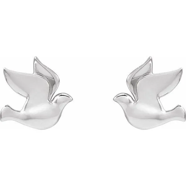 Holy Spirit Dove Earrings Image 2 Hopman Jewelers Elkhart, IN