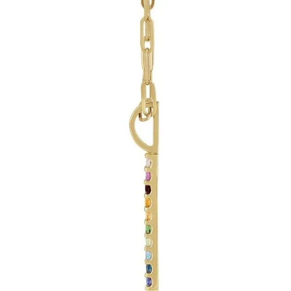 Rainbow Bar Necklace or Charm/Pendant Image 2 Diny's Jewelers Middleton, WI