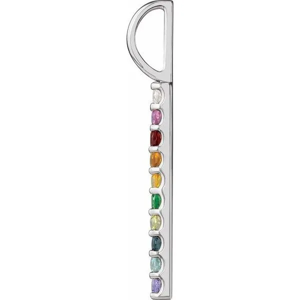 Rainbow Bar Necklace or Charm/Pendant Image 2 Diny's Jewelers Middleton, WI