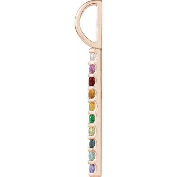 Rainbow Bar Necklace or Charm/Pendant Image 2 Diny's Jewelers Middleton, WI