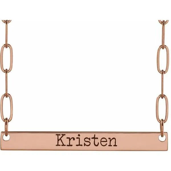 Engravable Bar Necklace Image 3 Colonial Jewelers of Easton Easton, MD