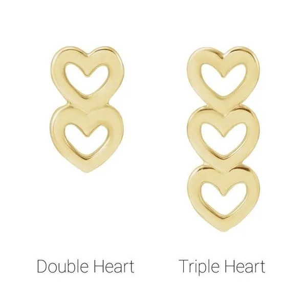 Multi-Heart Earrings Image 2 Diny's Jewelers Middleton, WI