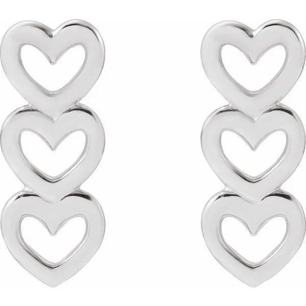 Multi-Heart Earrings Image 3 Diny's Jewelers Middleton, WI