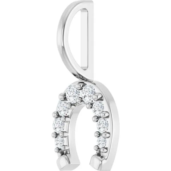 Accented Horseshoe Charm/Pendant Image 2 Clater Jewelers Louisville, KY