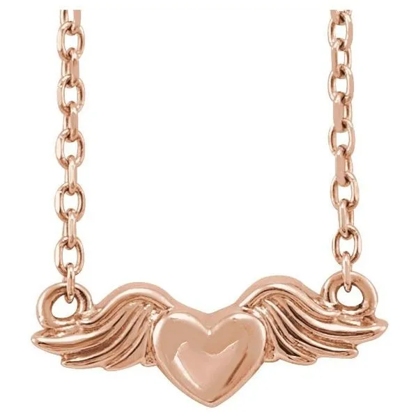 Heart with Angel Wings Necklace Grayson & Co. Jewelers Iron Mountain, MI