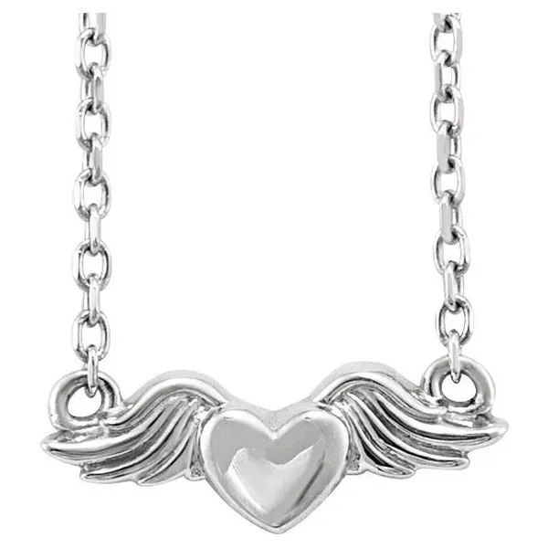 Heart with Angel Wings Necklace Hopman Jewelers Elkhart, IN
