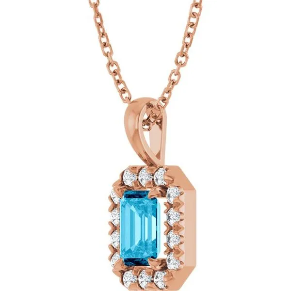 Halo-Style Necklace Image 2 Ellsworth Jewelers Ellsworth, ME