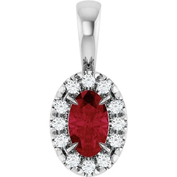 Halo-Style Pendant Ellsworth Jewelers Ellsworth, ME