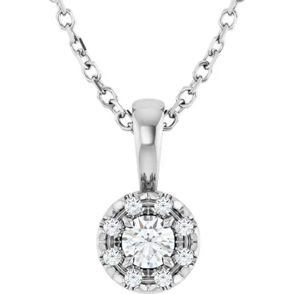 Halo-Style Necklace Ellsworth Jewelers Ellsworth, ME