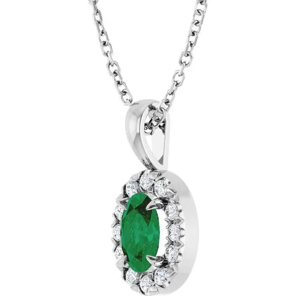 Halo-Style Necklace Image 2 Ellsworth Jewelers Ellsworth, ME