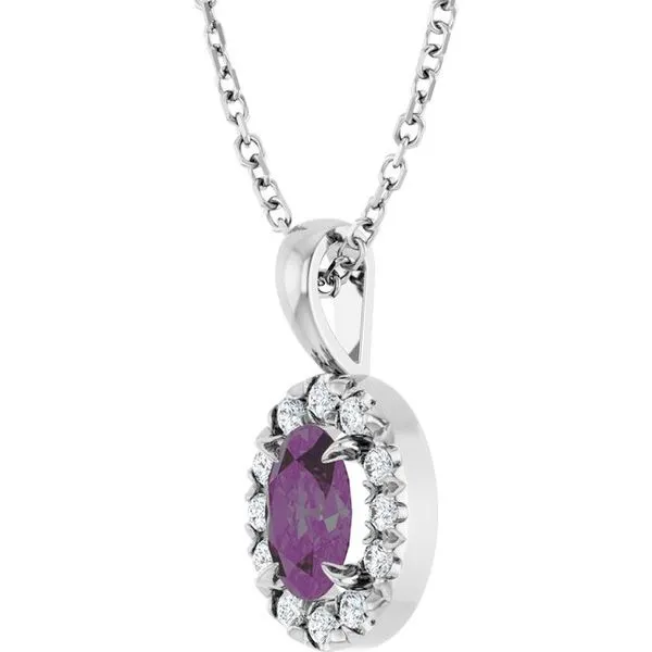 Halo-Style Necklace Image 2 Ellsworth Jewelers Ellsworth, ME