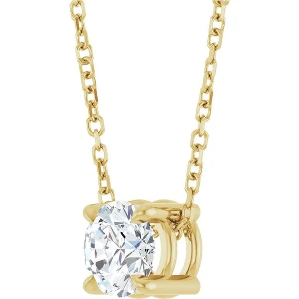 Solitaire Slide Necklace Image 2 J. West Jewelers Round Rock, TX