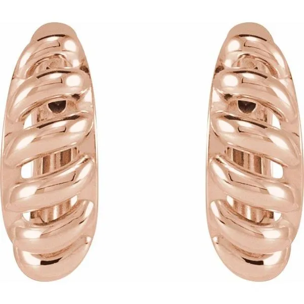 Rope Dome Hoop Earring Image 2 Grayson & Co. Jewelers Iron Mountain, MI