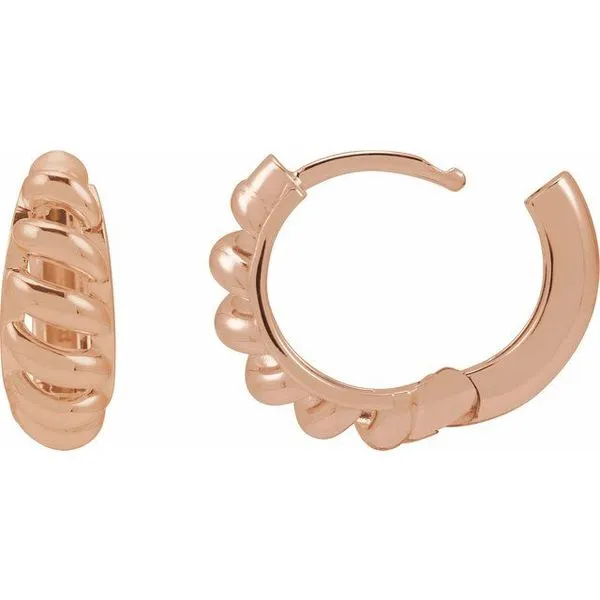 Rope Dome Hoop Earring Image 3 Hopman Jewelers Elkhart, IN