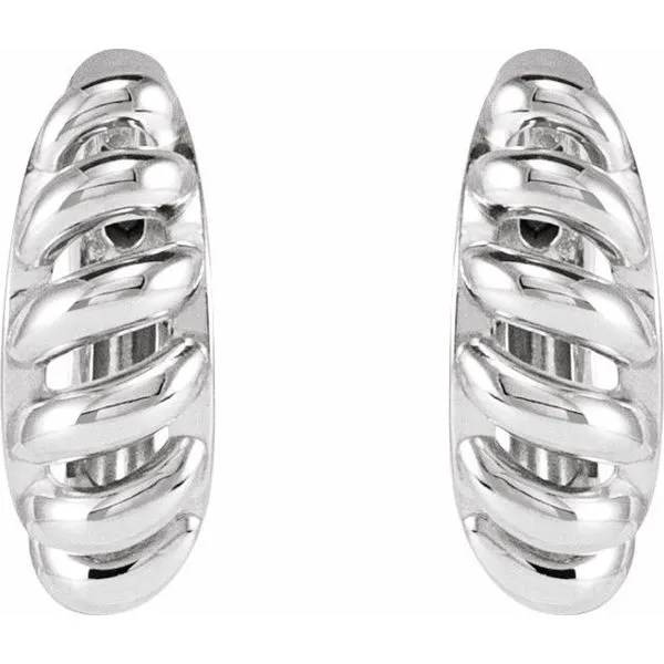 Rope Dome Hoop Earring Image 2 Studio D Jewelers Woodstock, IL