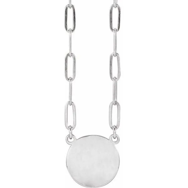 Engravable Disc Necklace Long Jewelers Chesapeake, VA