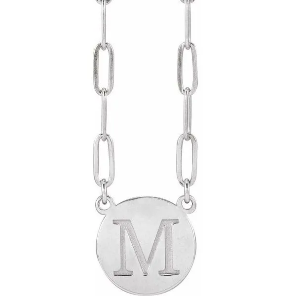Engravable Disc Necklace Image 3 Long Jewelers Chesapeake, VA