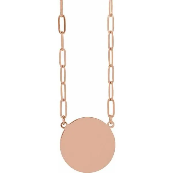 Engravable Disc Necklace Hopman Jewelers Elkhart, IN