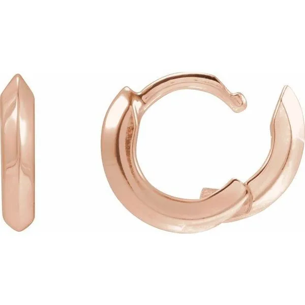 Knife-Edge Hoop Earrings Image 2 James & Williams Jewelers Berwyn, IL