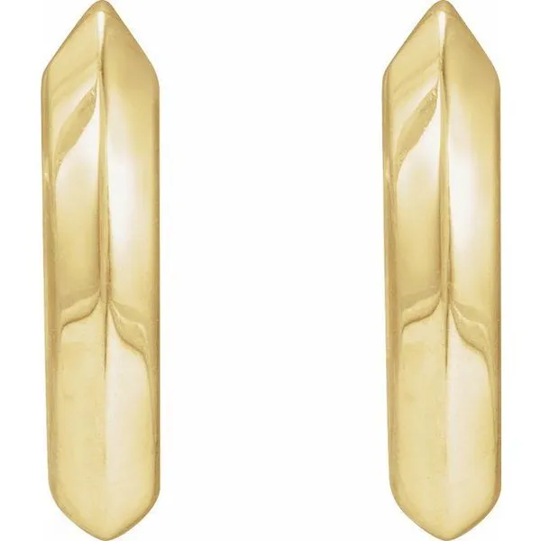 Knife-Edge Hoop Earrings Image 2 Studio D Jewelers Woodstock, IL