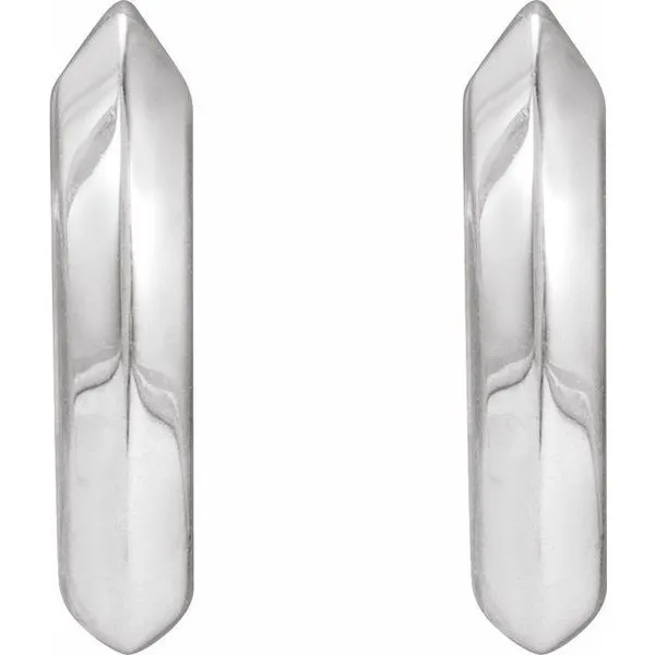 Knife-Edge Hoop Earrings Image 2 Jewelry Design Studio Jensen Beach, FL