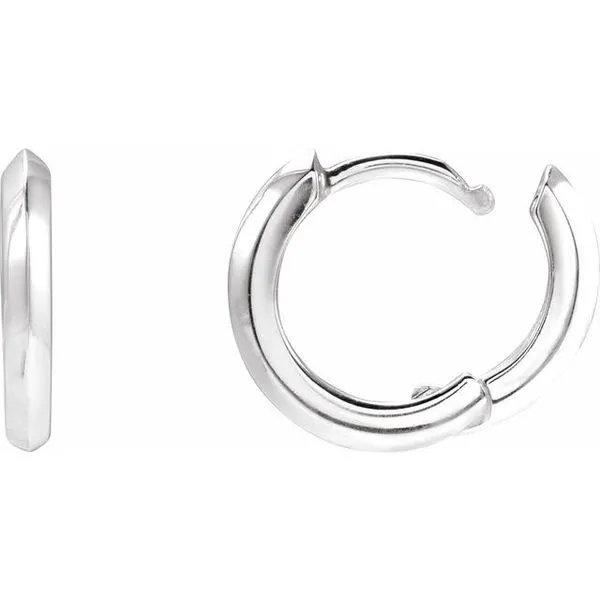 Knife-Edge Hoop Earrings Image 3 Hopman Jewelers Elkhart, IN