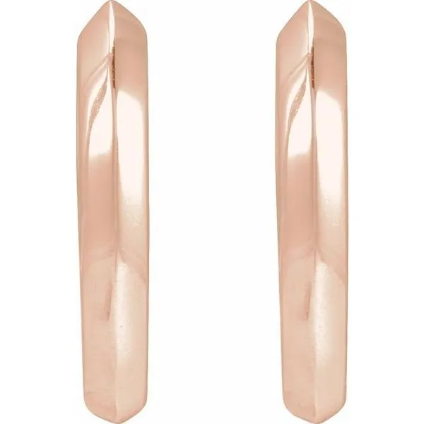 Knife-Edge Hoop Earrings Image 2 Moseley Diamond Showcase Inc Lexington, SC