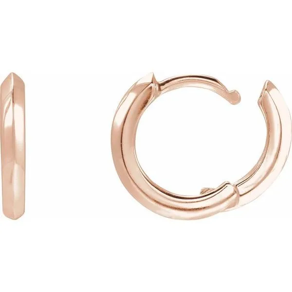 Knife-Edge Hoop Earrings Image 2 Milan's Jewelry Inc Sarasota, FL