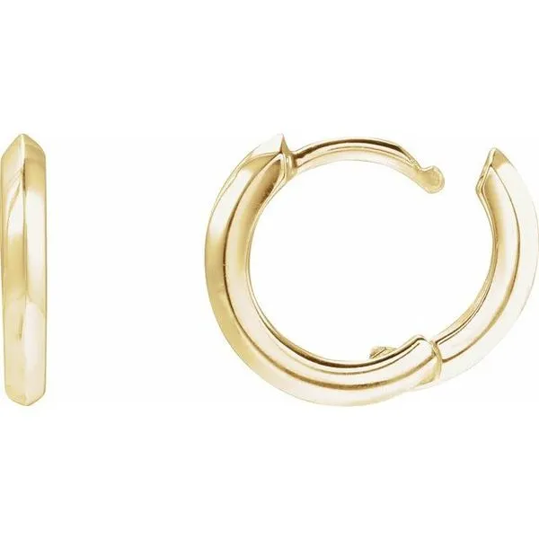 Knife-Edge Hoop Earrings Image 3 Milan's Jewelry Inc Sarasota, FL