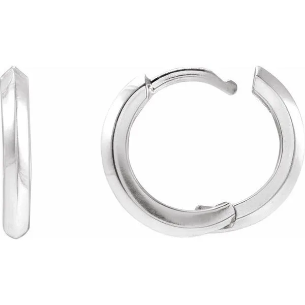 Knife-Edge Hoop Earrings Image 2 Jewelry Design Studio Jensen Beach, FL