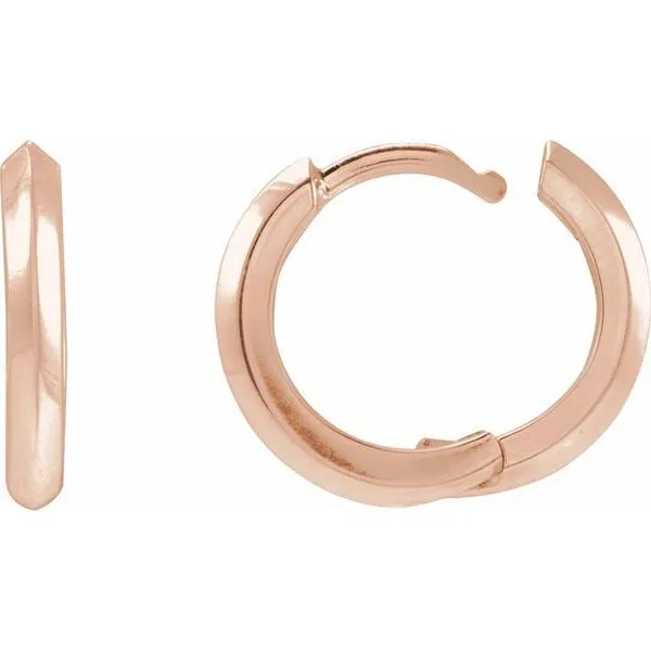 Knife-Edge Hoop Earrings Image 3 J. Meredith Jewelers Delafield, WI