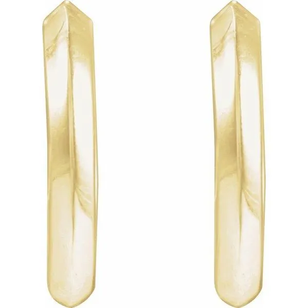 Knife-Edge Hoop Earrings Image 2 J. Meredith Jewelers Delafield, WI