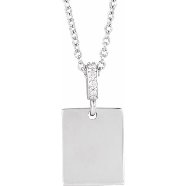 Engravable Accented Necklace Northwood Jewelers Northwood, OH
