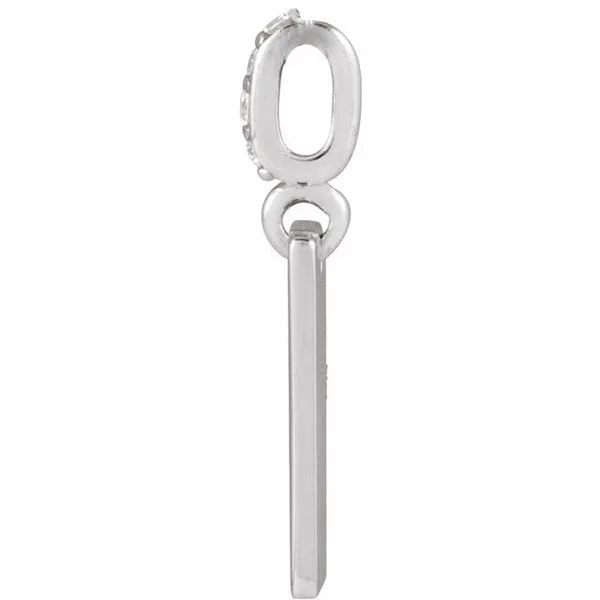 Engravable Accented Pendant Image 2 Hopman Jewelers Elkhart, IN