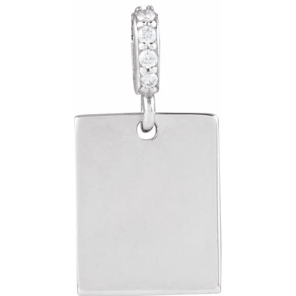 Engravable Accented Pendant Rick's Jewelers California, MD