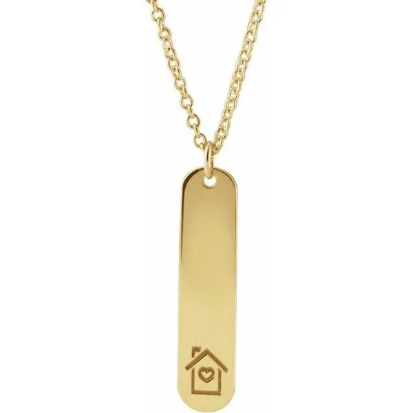 Engravable Bar Necklace D'Errico Jewelry Scarsdale, NY