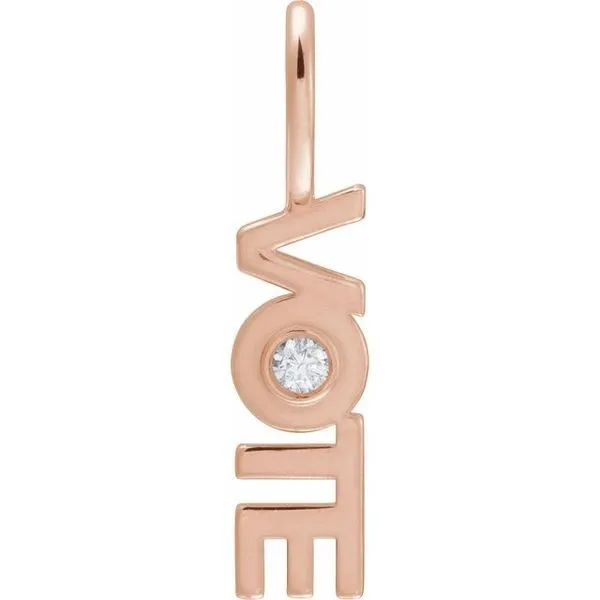 Accented Vote Charm/Pendant Gysbers Jewelry Waupun, WI