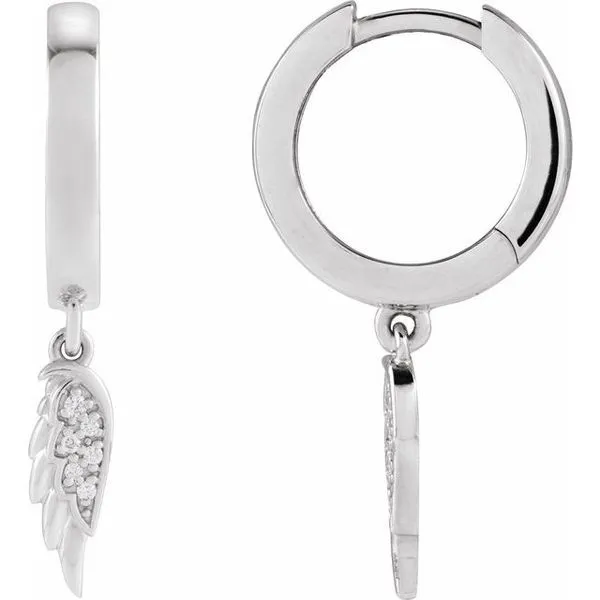 Angel Wing Hinged Hoop Earrings SIERRA MOON Auburn, CA