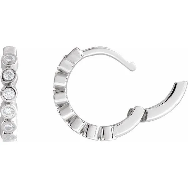 Hinged Hoop Earrings Image 3 Allain's Jewelry New Iberia, LA