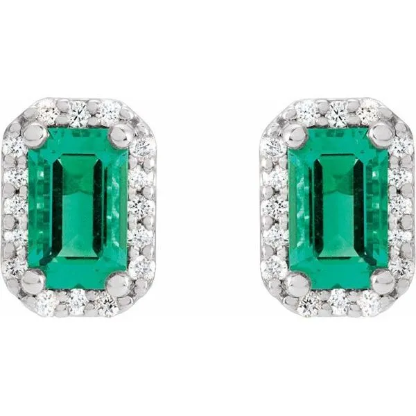 Halo-Style Earrings Image 2 Diny's Jewelers Middleton, WI