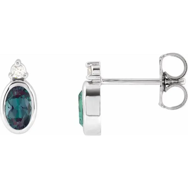 Accented Bezel-Set Earrings Ellsworth Jewelers Ellsworth, ME