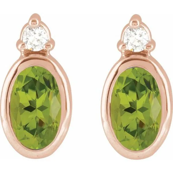 Accented Bezel-Set Earrings Image 2 Gysbers Jewelry Waupun, WI