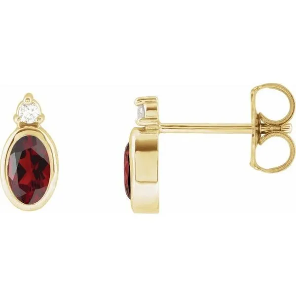 Accented Bezel-Set Earrings Austin's Fine Diamonds & Jewelry Lyndhurst, NJ