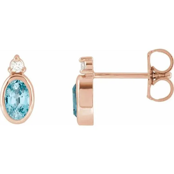 Accented Bezel-Set Earrings Austin's Fine Diamonds & Jewelry Lyndhurst, NJ